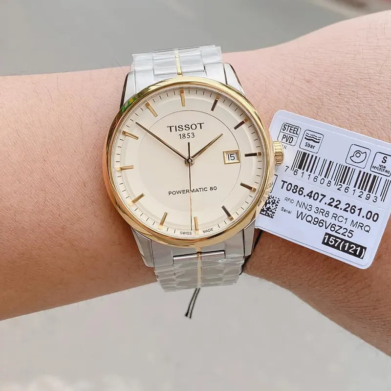 Tissot Luxury Powermatic 80 Ivory Dial Men's Watch- T086.407.22.261.00